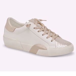 Dolce Vita Cream and Gold Sneakers